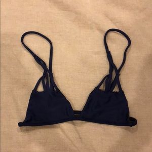 Green and blue acacia swim top